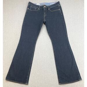 Gap 1969 Jeans Women 31 / 12R Blue Cotton Blend Stretch Low Rise Curvy Fit Flare